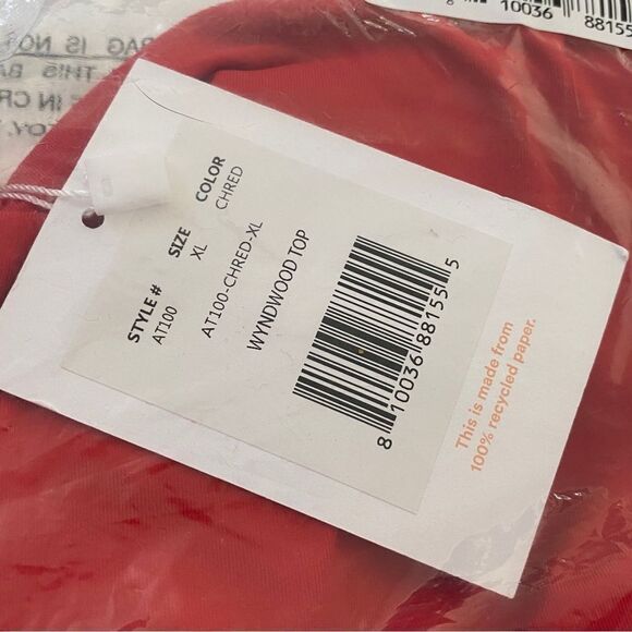 Andie Cherry Red Wyndwood One Shoulder Bikini Top Sz XL NWT - Picture 9 of 15